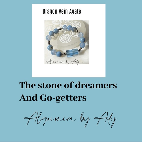 Dragon vein agate beaded bracelet/the power of the dragon - Picture 6 of 9